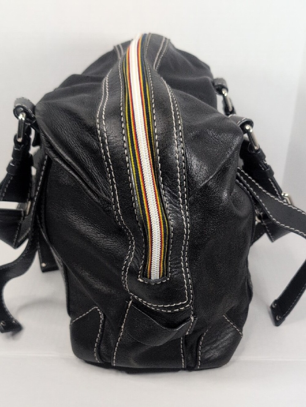 Chloe Vintage 2000's Black Leather Patsy Boston Bowling Bag - Picture 5 of 13